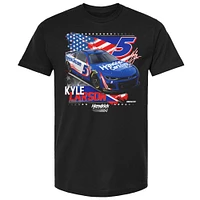 Men's Hendrick Motorsports Team Collection Black Kyle Larson HendrickCars.com Patriotic Car T-Shirt