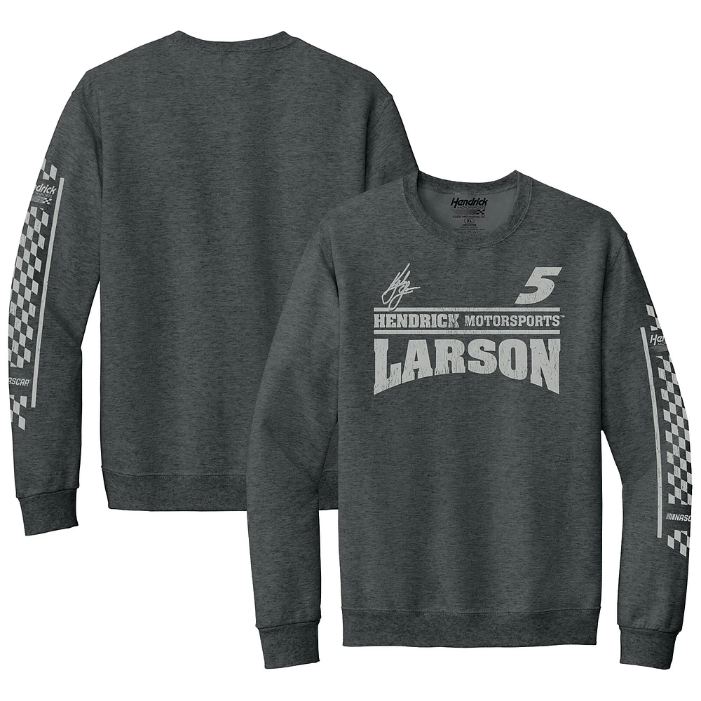 Sweat-shirt d'équipe Kyle Larson de la collection Hendrick Motorsports pour homme, anthracite chiné