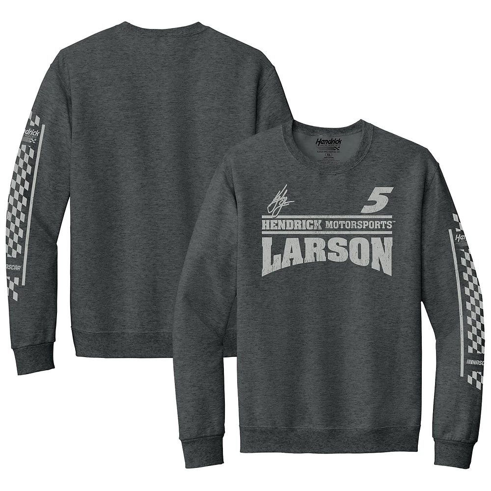 Sweat-shirt d'équipe Kyle Larson de la collection Hendrick Motorsports pour homme, anthracite chiné
