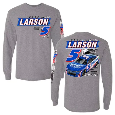 Kyle Larson Hendrick Motorsports Team Collection Three-Spot Car Long Sleeve T-Shirt - Heather Gray