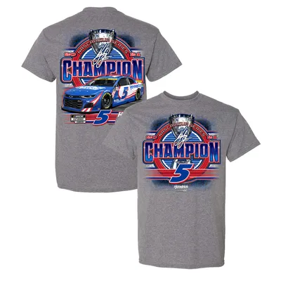 Kyle Larson Hendrick Motorsports Team Collection 2021 NASCAR Cup Series Champion Graphic T-Shirt - Heathered Gray