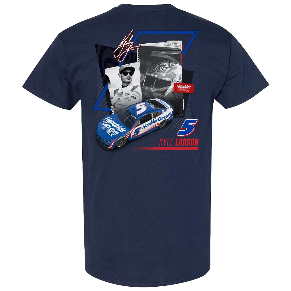 Men's Hendrick Motorsports Team Collection Navy Kyle Larson HendrickCars.com Car T-Shirt