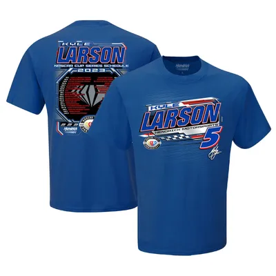 Kyle Larson Hendrick Motorsports Team Collection 2023 NASCAR Cup Series Schedule T-Shirt - Royal