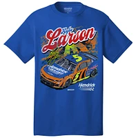 Men's Hendrick Motorsports Team Collection Royal Kyle Larson HendrickCars.com Darlington Throwback Car T-Shirt