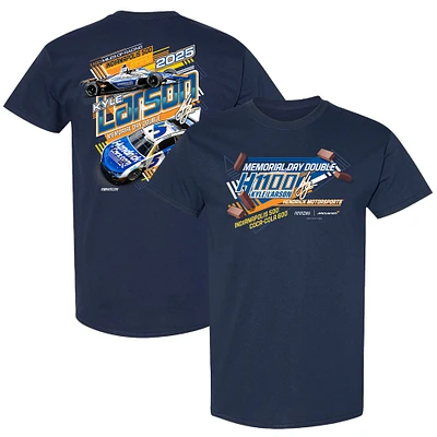 Men's Hendrick Motorsports Team Collection White Kyle Larson HendrickCars.com H1100 Car T-Shirt