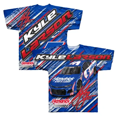 Kyle Larson Hendrick Motorsports Team Collection Hendrickcars.com Sublimated Total Print T-Shirt - White