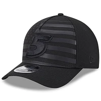 Men's New Era Black Kyle Larson American Flag 9FORTY M-Crown A-Frame Adjustable Hat