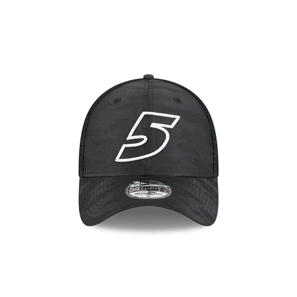 Casquette 39THIRTY Flex Kyle Larson Camo noire New Era pour homme