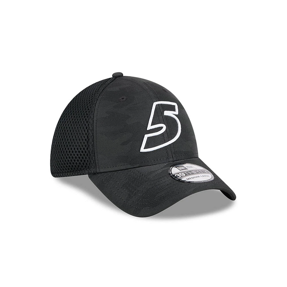 Casquette 39THIRTY Flex Kyle Larson Camo noire New Era pour homme