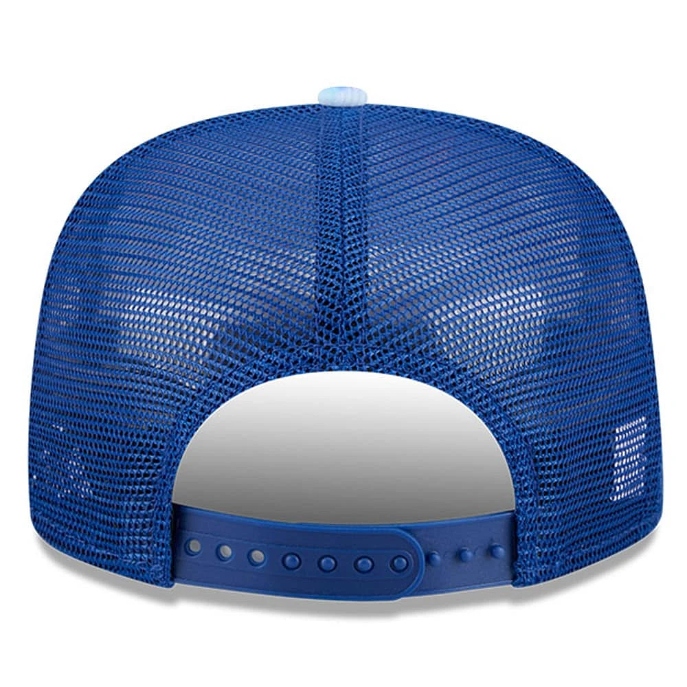 Casquette ajustable de golf Kyle Larson Adventure Pattern bleue New Era pour homme