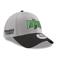 Casquette ajustable Kyle Larson 9FORTY avec nom et numéro New Era pour hommes, gris/noir