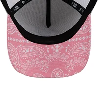 Casquette ajustable rose Kyle Larson 9FORTY A-Frame Trucker Paisley New Era pour hommes