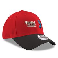 Men's New Era Scarlet/Black Kyle Larson Double Whammy 9FIFTY Snapback Adjustable Hat