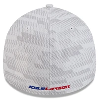 Men's New Era White Kyle Larson 39THIRTY Graded Flex Hat