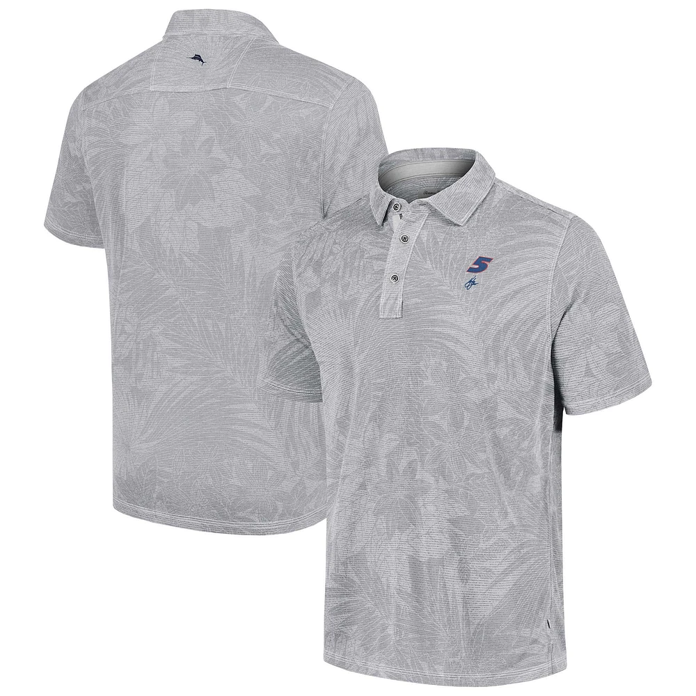 Polo Tommy Bahama gris Kyle Larson Santiago Paradise pour hommes