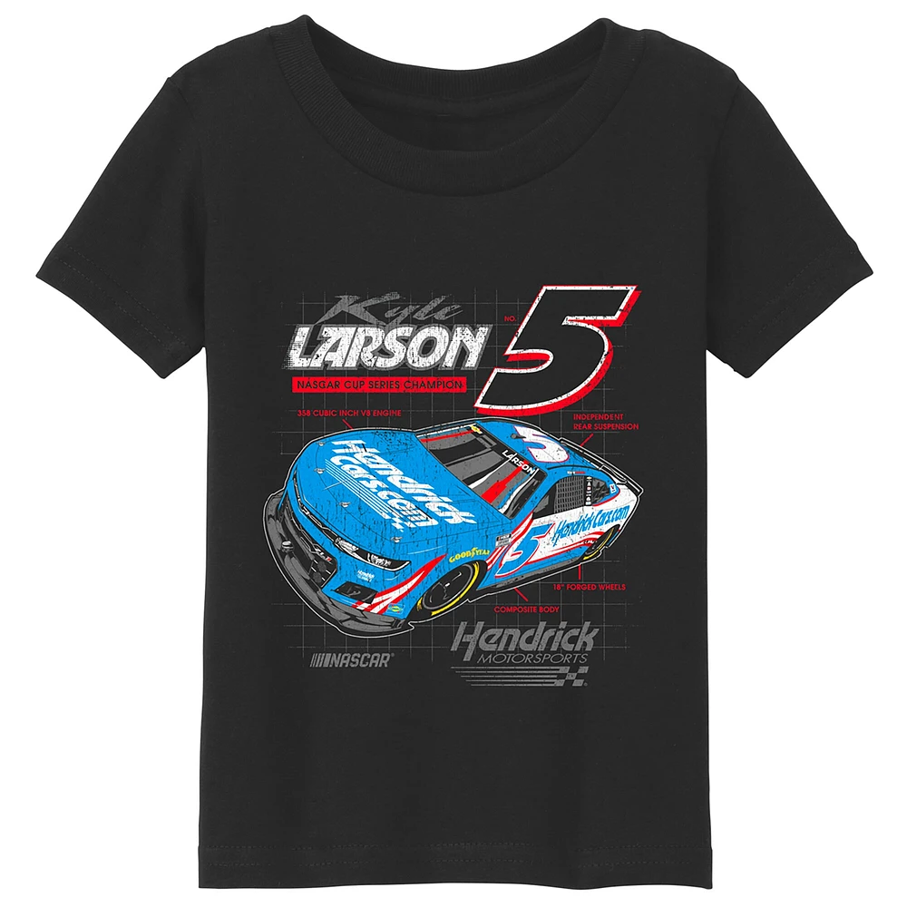 Toddler Hendrick Motorsports Team Collection  Black Kyle Larson Car T-Shirt