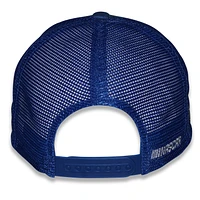 Casquette ajustable unisexe à damier bleu Kyle Larson HendrickCars.com Flame Trucker