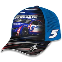 Unisex Checkered Flag Sports Yellow Kyle Larson HendrickCars.com Trucker Adjustable Hat