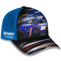 Unisex Checkered Flag Sports Yellow Kyle Larson HendrickCars.com Trucker Adjustable Hat