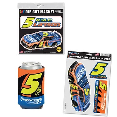 Pack de trois pièces rétro WinCraft Kyle Larson Darlington pour fans