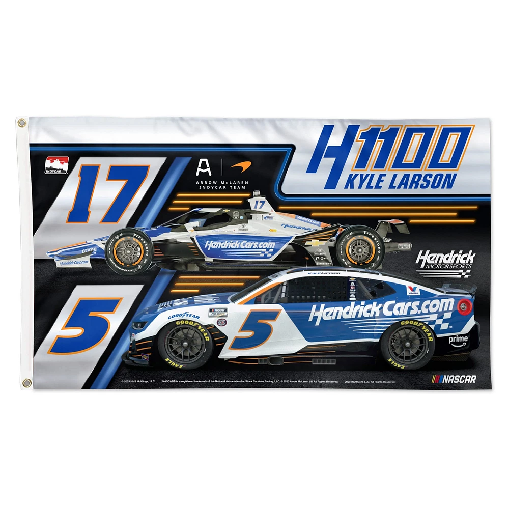 WinCraft Kyle Larson Hendrickcars.com H1100 3' x 5' One-Sided Deluxe Flag