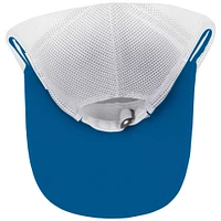 Casquette de camionneur ajustable Kyle Larson Pit Box bleu clair/blanc à damier pour femme