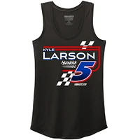 Women's Hendrick Motorsports Team Collection Black Kyle Larson Name & Number Tri-Blend Racer Back Tank Top