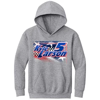 Youth Hendrick Motorsports Team Collection Heather Gray Kyle Larson Hendrickcars.com Car Pullover Hoodie