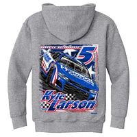 Youth Hendrick Motorsports Team Collection Heather Gray Kyle Larson Hendrickcars.com Car Pullover Hoodie