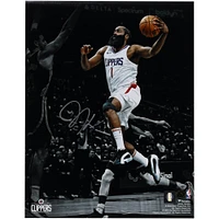 James Harden LA Clippers Autographed 11" x 14" Layup vs. Golden State Warriors Spotlight Photograph