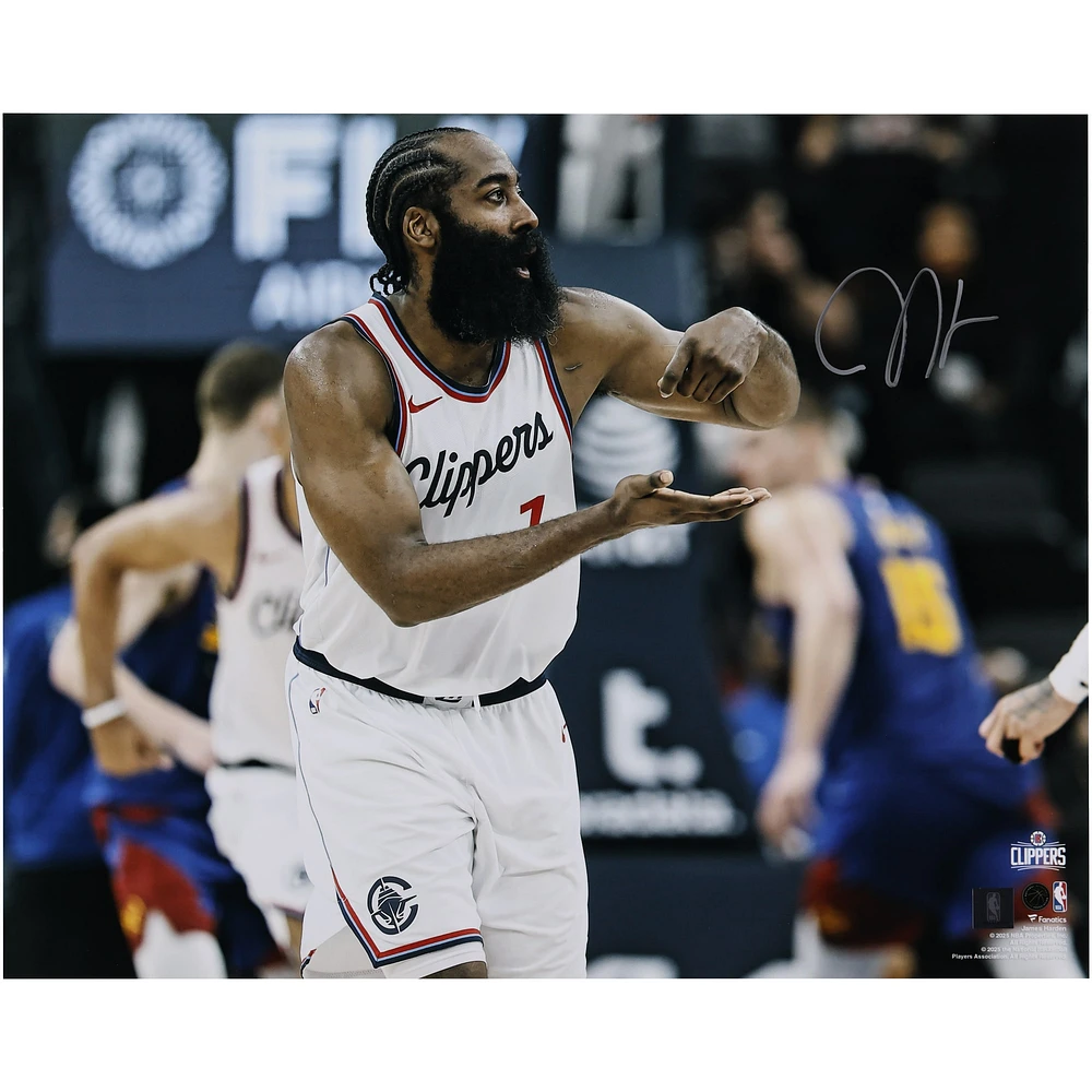 James Harden LA Clippers Autographed 16" x 20" Stir the Pot Celebration Photograph