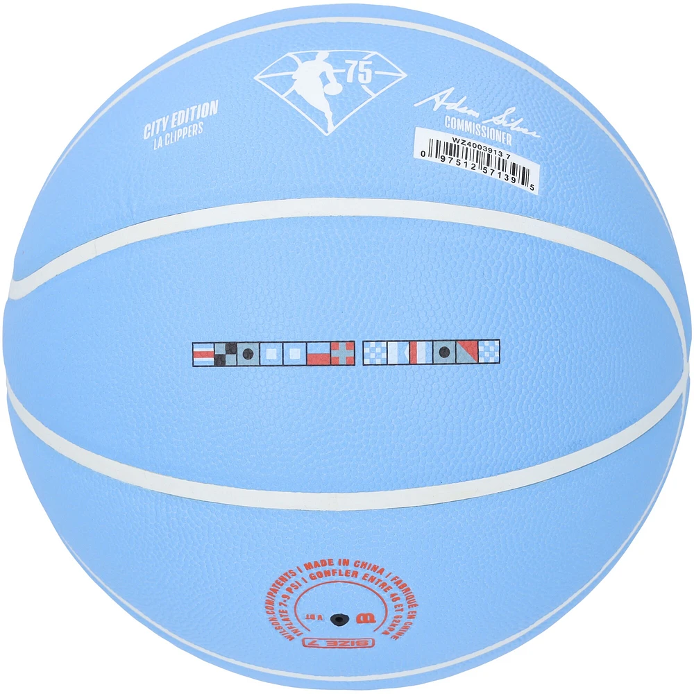 Ballon de basket-ball de collection Wilson City Edition 2023-24 autographié par James Harden LA Clippers