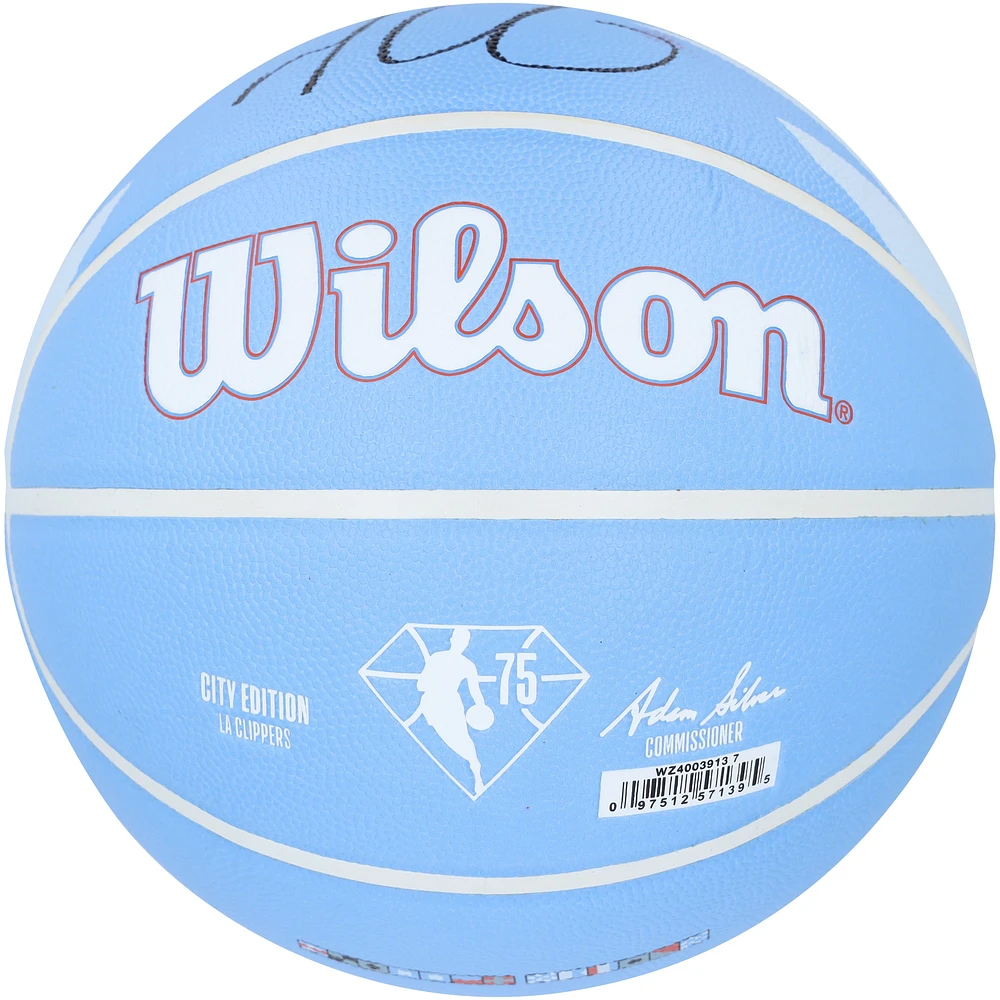 James Harden LA Clippers Autographed Wilson City Collector Basketball 