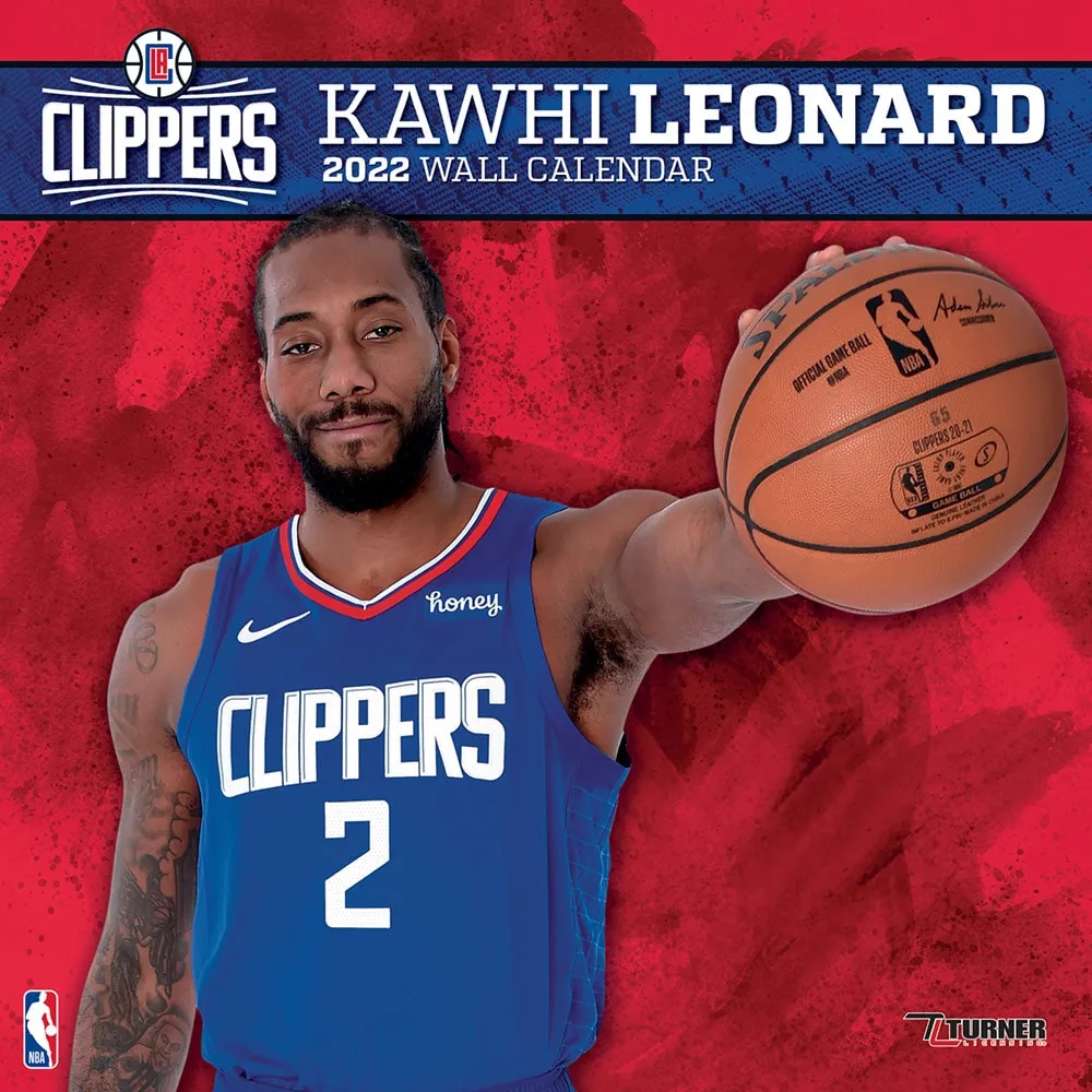 Lids Kawhi Leonard LA Clippers 2022 Player Wall Calendar