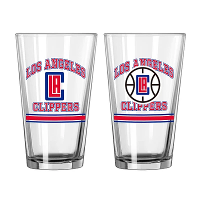 LA Clippers 16oz. Verre à pinte, paquet de deux