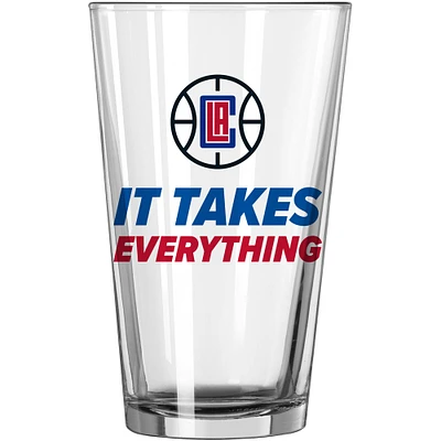 LA Clippers 16 oz. Verre à pinte à slogan d'équipe