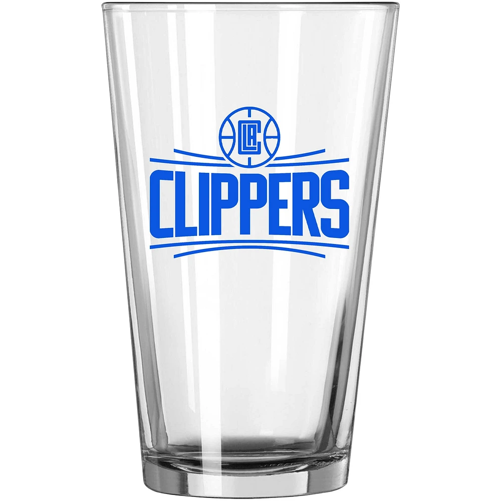 LA Clippers 16oz. Verre à pinte du jour du match avec le mot-symbole de l'équipe