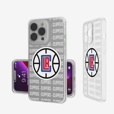 LA Clippers iPhone Clear Text Backdrop Design Case