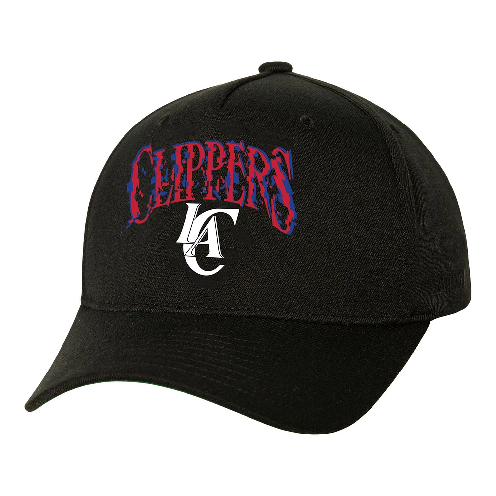 Men's  Black LA Clippers SUGA x NBA by Mitchell & Ness Capsule Collection Glitch Stretch Snapback Hat