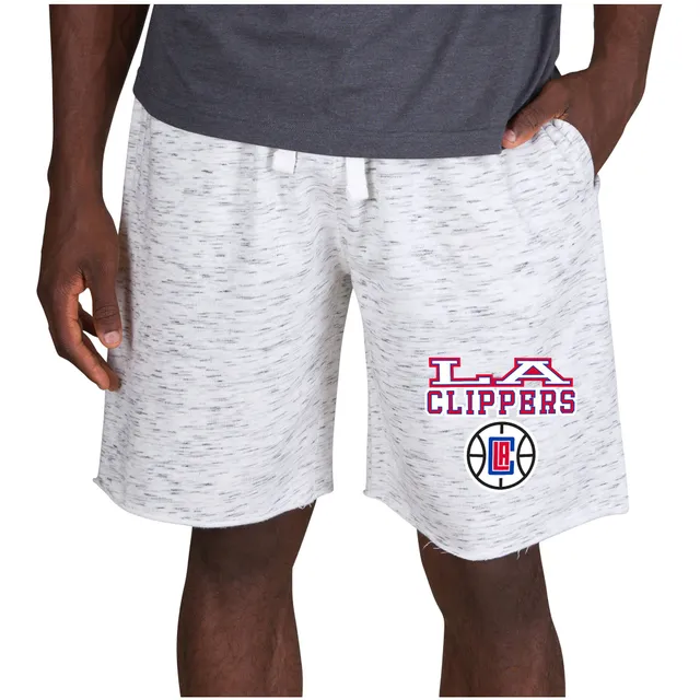 Men's Mitchell & Ness Royal/Red La Clippers Hardwood Classics 2000 Split Swingman Shorts