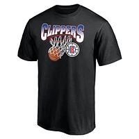 Men's Fanatics Black LA Clippers Balanced Floor T-Shirt