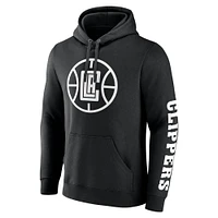 Men's Fanatics  Black LA Clippers Put Me Coach Fleece Pullover Hoodie