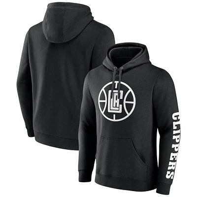 Men's Fanatics  Black LA Clippers Put Me Coach Fleece Pullover Hoodie