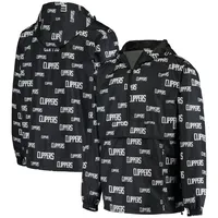 Men's Fanatics Branded Black/White Brooklyn Nets Anorak Block Party Windbreaker Half-Zip Hoodie Jacket