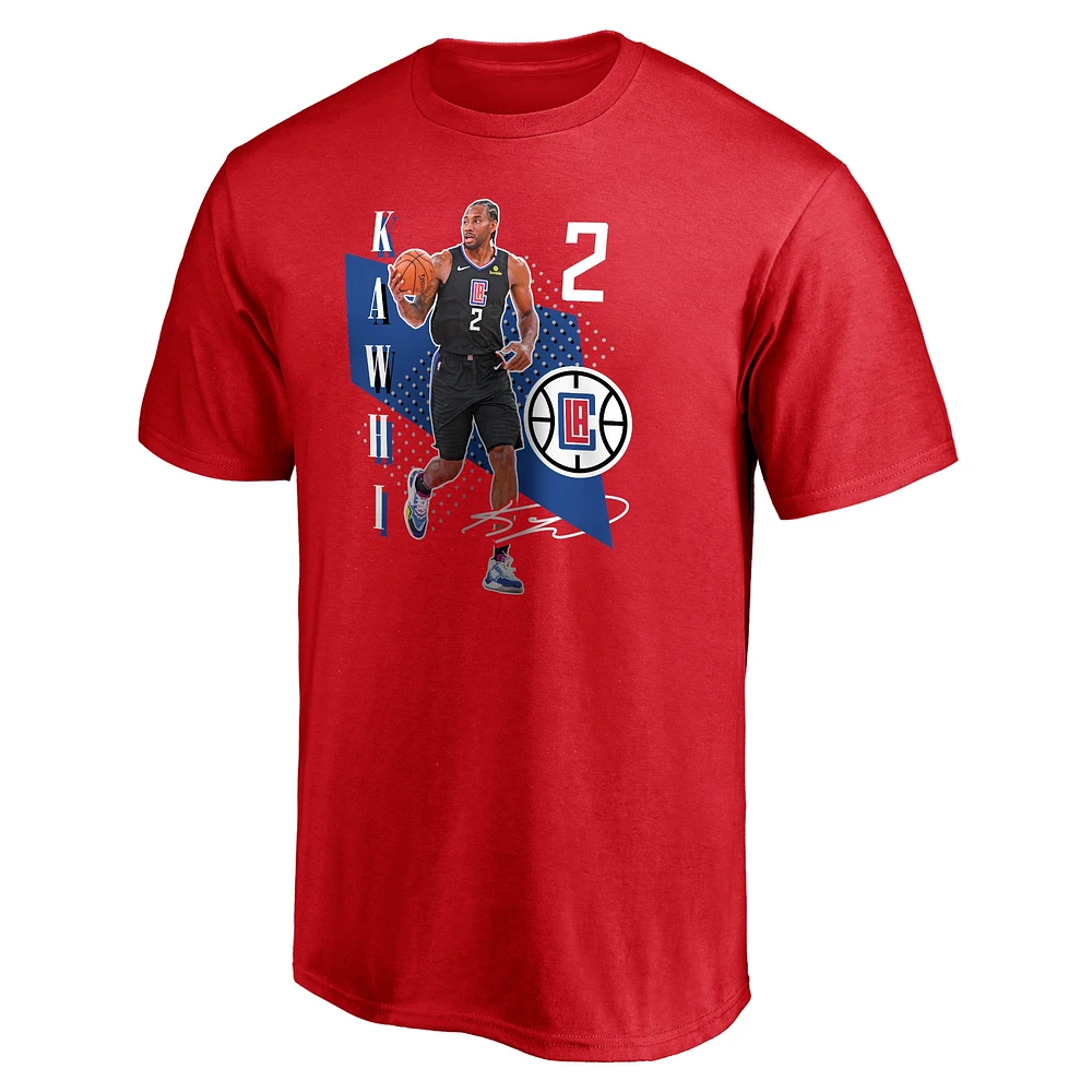 T-shirt Pick & Roll rouge LA Clippers Fanatics Kawhi Leonard pour hommes