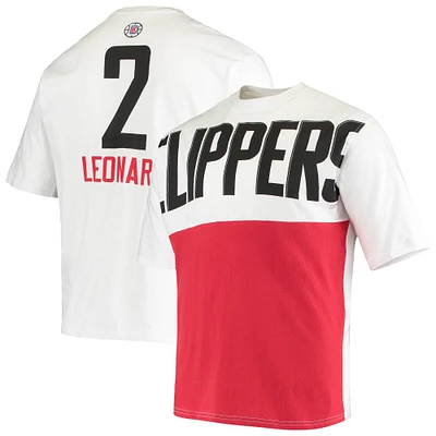 T-shirt blanc LA Clippers Yoke Fanatics Kawhi Leonard pour hommes