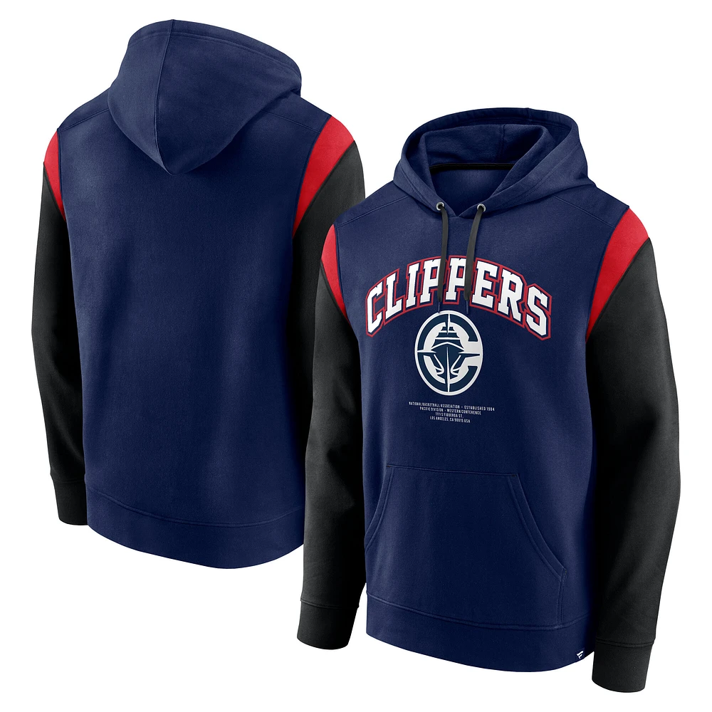 Sweat à capuche Fanatics Navy LA Clippers Scorer pour homme