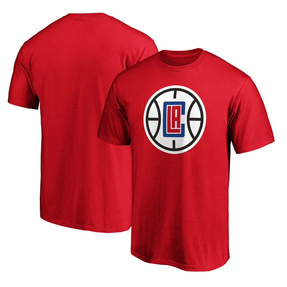 T-shirt rouge avec logo de l'équipe principale des LA Clippers Fanatics pour hommes