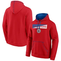 Men's Fanatics Red LA Clippers Split the Crowd - Pullover Hoodie