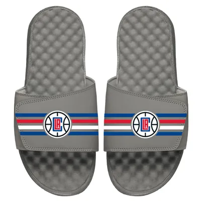 LA Clippers ISlide Stripes Slide Sandals - Gray